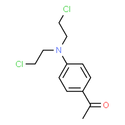 ChemSpider 2D Image | 1-(4-(bis(2-chloroethyl)amino)phenyl)ethanone | C12H15Cl2NO