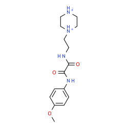 ChemSpider 2D Image | 1-[2-({[(4-Methoxyphenyl)amino](oxo)acetyl}amino)ethyl]piperazinediium | C15H24N4O3