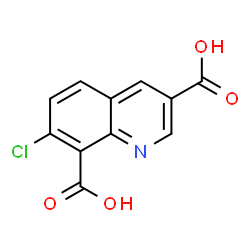 ChemSpider 2D Image | 7-Chloro-3,8-quinolinedicarboxylic acid | C11H6ClNO4