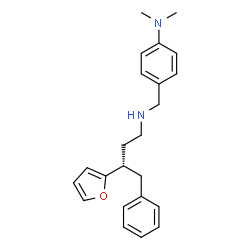 ChemSpider 2D Image | 4-({[(3S)-3-(2-Furyl)-4-phenylbutyl]amino}methyl)-N,N-dimethylaniline | C23H28N2O