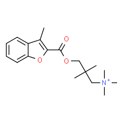 ChemSpider 2D Image | N,N,N,2,2-Pentamethyl-3-{[(3-methyl-1-benzofuran-2-yl)carbonyl]oxy}-1-propanaminium | C18H26NO3