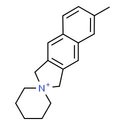 ChemSpider 2D Image | 7-methylspiro[1,3-dihydrobenzo[f]isoindol-2-ium-2,1'-azinan-1-ium] | C18H22N