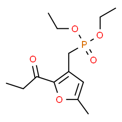 ChemSpider 2D Image | Diethyl [(5-methyl-2-propionyl-3-furyl)methyl]phosphonate | C13H21O5P