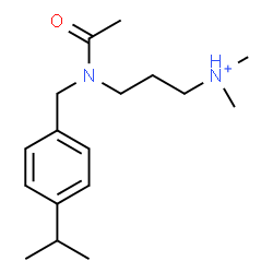 ChemSpider 2D Image | 3-[Acetyl(4-isopropylbenzyl)amino]-N,N-dimethyl-1-propanaminium | C17H29N2O
