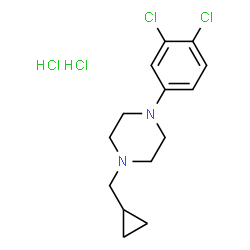 ChemSpider 2D Image | 1-(Cyclopropylmethyl)-4-(3,4-dichlorophenyl)piperazine dihydrochloride | C14H20Cl4N2
