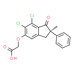 ChemSpider 2D Image | (R)-indacrinone | C18H14Cl2O4