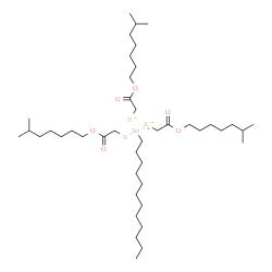 ChemSpider 2D Image | dodecyltin; 2-(6-methylheptoxy)-2-oxo-ethanethiolate | C42H82O6S3Sn