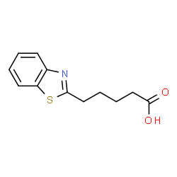 ChemSpider 2D Image | 5-(benzo[d]thiazol-2-yl)pentanoic acid | C12H13NO2S