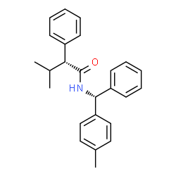 ChemSpider 2D Image | (2R)-3-Methyl-N-[(R)-(4-methylphenyl)(phenyl)methyl]-2-phenylbutanamide | C25H27NO