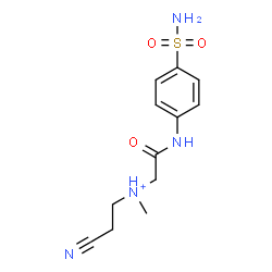 ChemSpider 2D Image | N-(2-Cyanoethyl)-N-methyl-2-oxo-2-[(4-sulfamoylphenyl)amino]ethanaminium | C12H17N4O3S