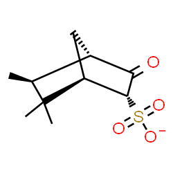 ChemSpider 2D Image | (1R,2R,4S,5S)-5,6,6-Trimethyl-3-oxobicyclo[2.2.1]heptane-2-sulfonate | C10H15O4S