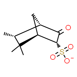ChemSpider 2D Image | (1R,2R,4S,5R)-5,6,6-Trimethyl-3-oxobicyclo[2.2.1]heptane-2-sulfonate | C10H15O4S