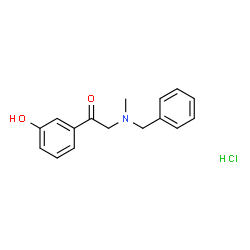 ChemSpider 2D Image | N-Benzyl-2-(3-hydroxyphenyl)-N-methyl-2-oxoethanaminium chloride | C16H18ClNO2