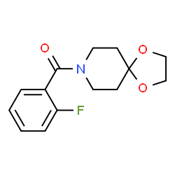 ChemSpider 2D Image | 1,4-Dioxa-8-azaspiro[4.5]dec-8-yl(2-fluorophenyl)methanone | C14H16FNO3