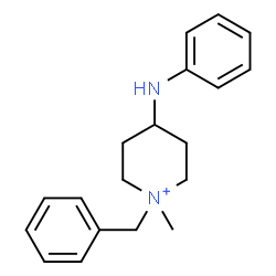 ChemSpider 2D Image | 4-Anilino-1-benzyl-1-methylpiperidinium | C19H25N2