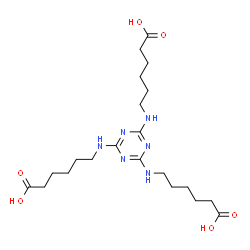 ChemSpider 2D Image | 1,3,5-Triazine-2,4,6-triaminocaproic acid | C21H36N6O6