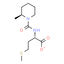 ChemSpider 2D Image | (2S)-2-({[(2S)-2-Methyl-1-piperidinyl]carbonyl}amino)-4-(methylsulfanyl)butanoate | C12H21N2O3S