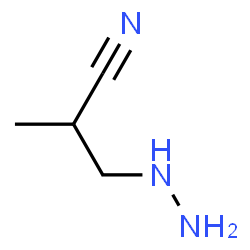 ChemSpider 2D Image | 3-Hydrazino-2-methylpropanenitrile | C4H9N3