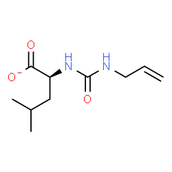 ChemSpider 2D Image | (2S)-2-[(Allylcarbamoyl)amino]-4-methylpentanoate | C10H17N2O3