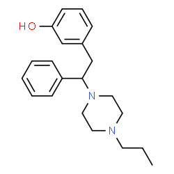 ChemSpider 2D Image | 3-[2-Phenyl-2-(4-propyl-1-piperazinyl)ethyl]phenol | C21H28N2O