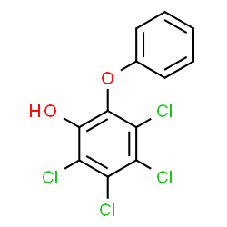 ChemSpider 2D Image | 2,3,4,5-Tetrachloro-6-phenoxyphenol | C12H6Cl4O2