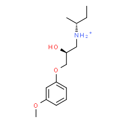 ChemSpider 2D Image | (2R)-N-[(2S)-2-Hydroxy-3-(3-methoxyphenoxy)propyl]-2-butanaminium | C14H24NO3