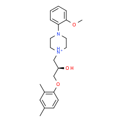 ChemSpider 2D Image | 1-[(2R)-3-(2,4-Dimethylphenoxy)-2-hydroxypropyl]-4-(2-methoxyphenyl)piperazin-1-ium | C22H31N2O3