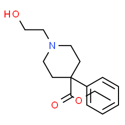 ChemSpider 2D Image | Ethyl 1-(2-hydroxyethyl)-4-phenyl-4-piperidinecarboxylate | C16H23NO3