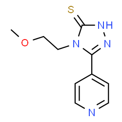 ChemSpider 2D Image | 4-(2-methoxyethyl)-5-(pyridin-4-yl)-4H-1,2,4-triazole-3-thiol | C10H12N4OS