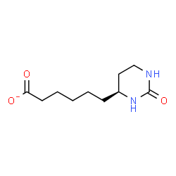 ChemSpider 2D Image | 6-[(4S)-2-Oxohexahydro-4-pyrimidinyl]hexanoate | C10H17N2O3
