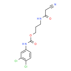 ChemSpider 2D Image | 3-[(Cyanoacetyl)amino]propyl (3,4-dichlorophenyl)carbamate | C13H13Cl2N3O3
