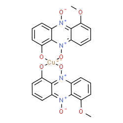 ChemSpider 2D Image | Bis(6-methoxy-1-phenazinol 5,10-dioxidato) copper | C26H18CuN4O8