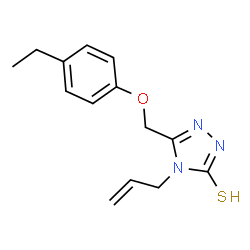 ChemSpider 2D Image | 4-Allyl-5-((4-ethylphenoxy)methyl)-4H-1,2,4-triazole-3-thiol | C14H17N3OS