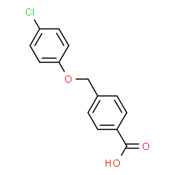 ChemSpider 2D Image | 4-(4-chlorophenoxymethyl)benzoic acid | C14H11ClO3
