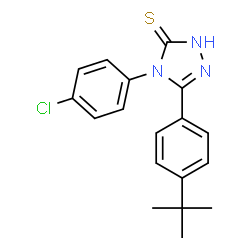 ChemSpider 2D Image | 5-(4-tert-butylphenyl)-4-(4-chlorophenyl)-4H-1,2,4-triazole-3-thiol | C18H18ClN3S