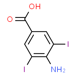 ChemSpider 2D Image | 4-Amino-3,5-diiodobenzoic acid | C7H5I2NO2