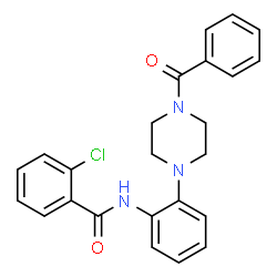 ChemSpider 2D Image | N-[2-(4-Benzoyl-1-piperazinyl)phenyl]-2-chlorobenzamide | C24H22ClN3O2