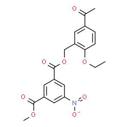 ChemSpider 2D Image | 5-Acetyl-2-ethoxybenzyl methyl 5-nitroisophthalate | C20H19NO8