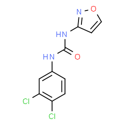 ChemSpider 2D Image | 1-(3,4-Dichlorophenyl)-3-(1,2-oxazol-3-yl)urea | C10H7Cl2N3O2