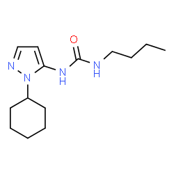 ChemSpider 2D Image | 1-Butyl-3-(1-cyclohexyl-1H-pyrazol-5-yl)urea | C14H24N4O
