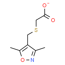ChemSpider 2D Image | {[(3,5-Dimethyl-1,2-oxazol-4-yl)methyl]sulfanyl}acetate | C8H10NO3S