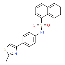 ChemSpider 2D Image | N-[4-(2-Methyl-1,3-thiazol-4-yl)phenyl]-1-naphthalenesulfonamide | C20H16N2O2S2