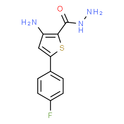 ChemSpider 2D Image | 3-Amino-5-(4-fluorophenyl)-2-thiophenecarbohydrazide | C11H10FN3OS
