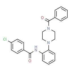 ChemSpider 2D Image | N-[2-(4-Benzoyl-1-piperazinyl)phenyl]-4-chlorobenzamide | C24H22ClN3O2