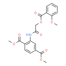 ChemSpider 2D Image | Dimethyl 2-({[(2-methoxybenzoyl)oxy]acetyl}amino)terephthalate | C20H19NO8