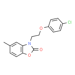ChemSpider 2D Image | 3-[2-(4-Chloro-phenoxy)-ethyl]-5-methyl-3H-benzooxazol-2-one | C16H14ClNO3