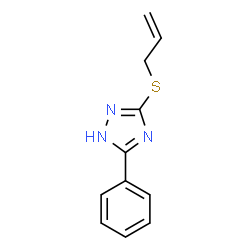 ChemSpider 2D Image | 3-(allylthio)-5-phenyl-4H-1,2,4-triazole | C11H11N3S
