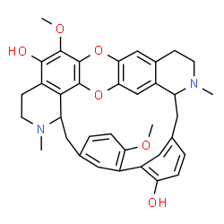 ChemSpider 2D Image | 16,27-Dimethoxy-7,22-dimethyl-29,31-dioxa-7,22-diazaoctacyclo[19.9.3.1~4,30~.1~10,14~.1~15,19~.0~3,8~.0~25,33~.0~28,32~]hexatriaconta-1,3,10(36),11,13,15(35),16,18,25,27,30(34),32-dodecaene-13,26-diol | C36H36N2O6