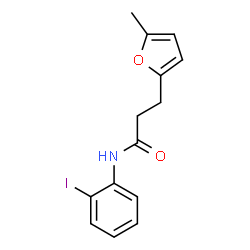 ChemSpider 2D Image | N-(2-Iodophenyl)-3-(5-methyl-2-furyl)propanamide | C14H14INO2