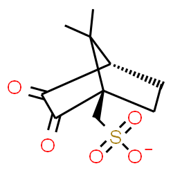 ChemSpider 2D Image | [(1R,4S)-7,7-Dimethyl-2,3-dioxobicyclo[2.2.1]hept-1-yl]methanesulfonate | C10H13O5S